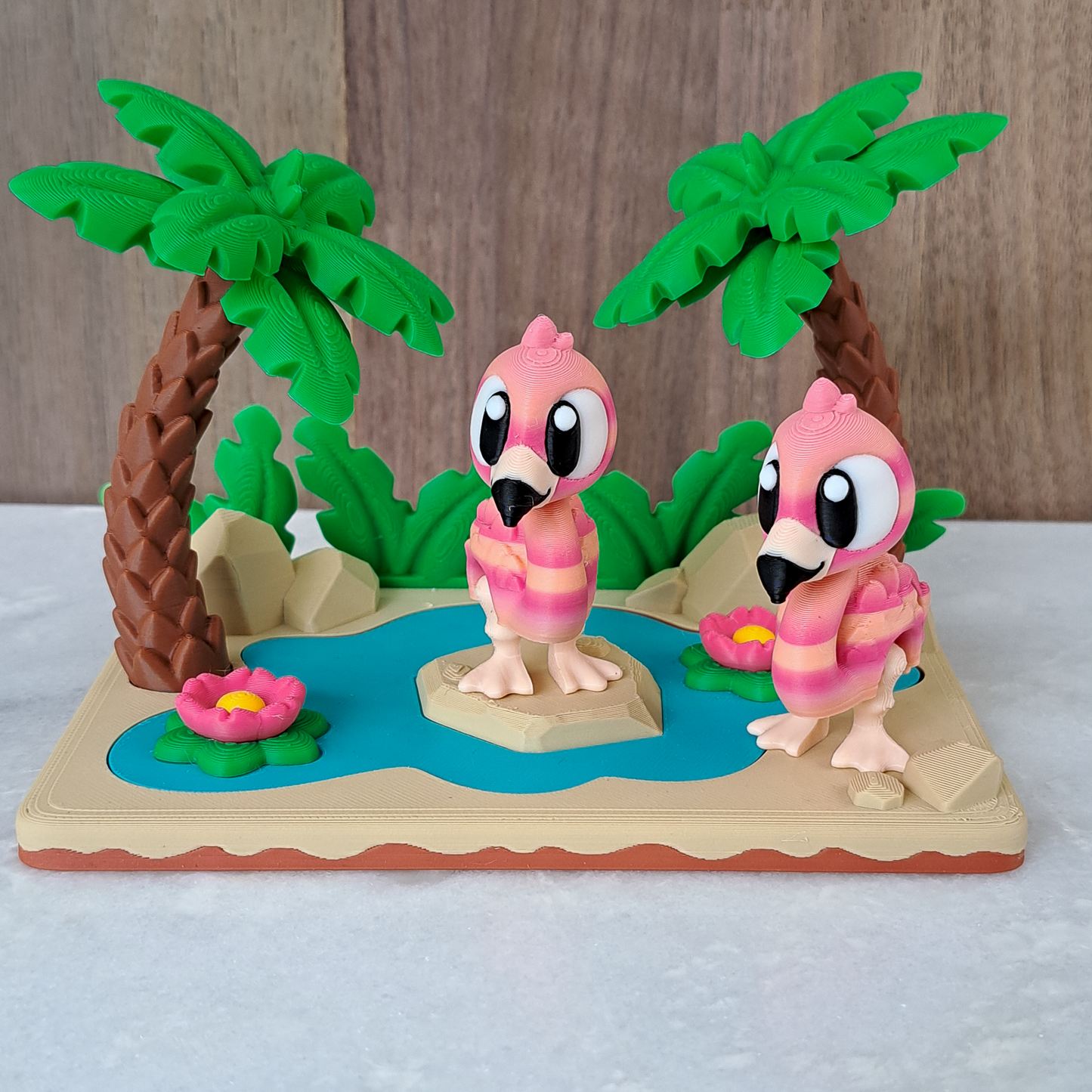Lac des Flamants Roses – Un Univers Tropical à Collectionner