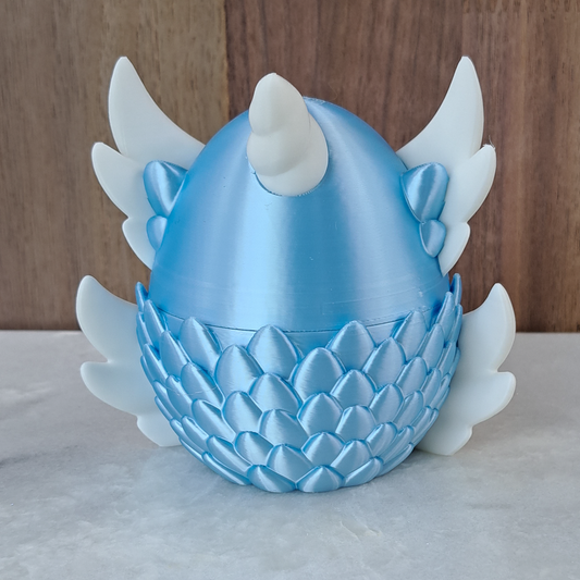 Œuf-Dragon Licorne bleu – Magie enchantée à Collectionner