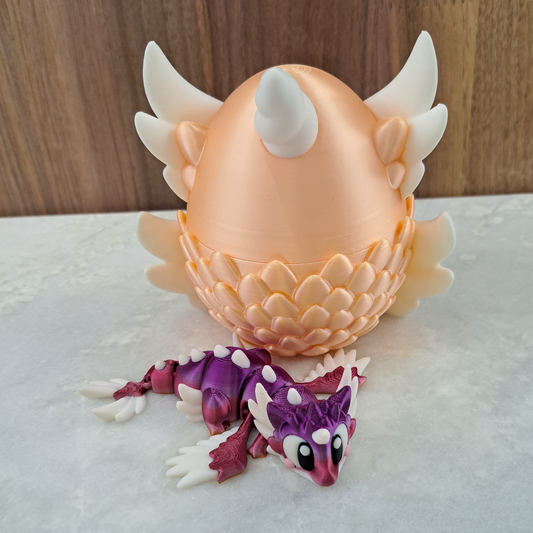 Œuf-Dragon Licorne rose – Magie enchantée à Collectionner