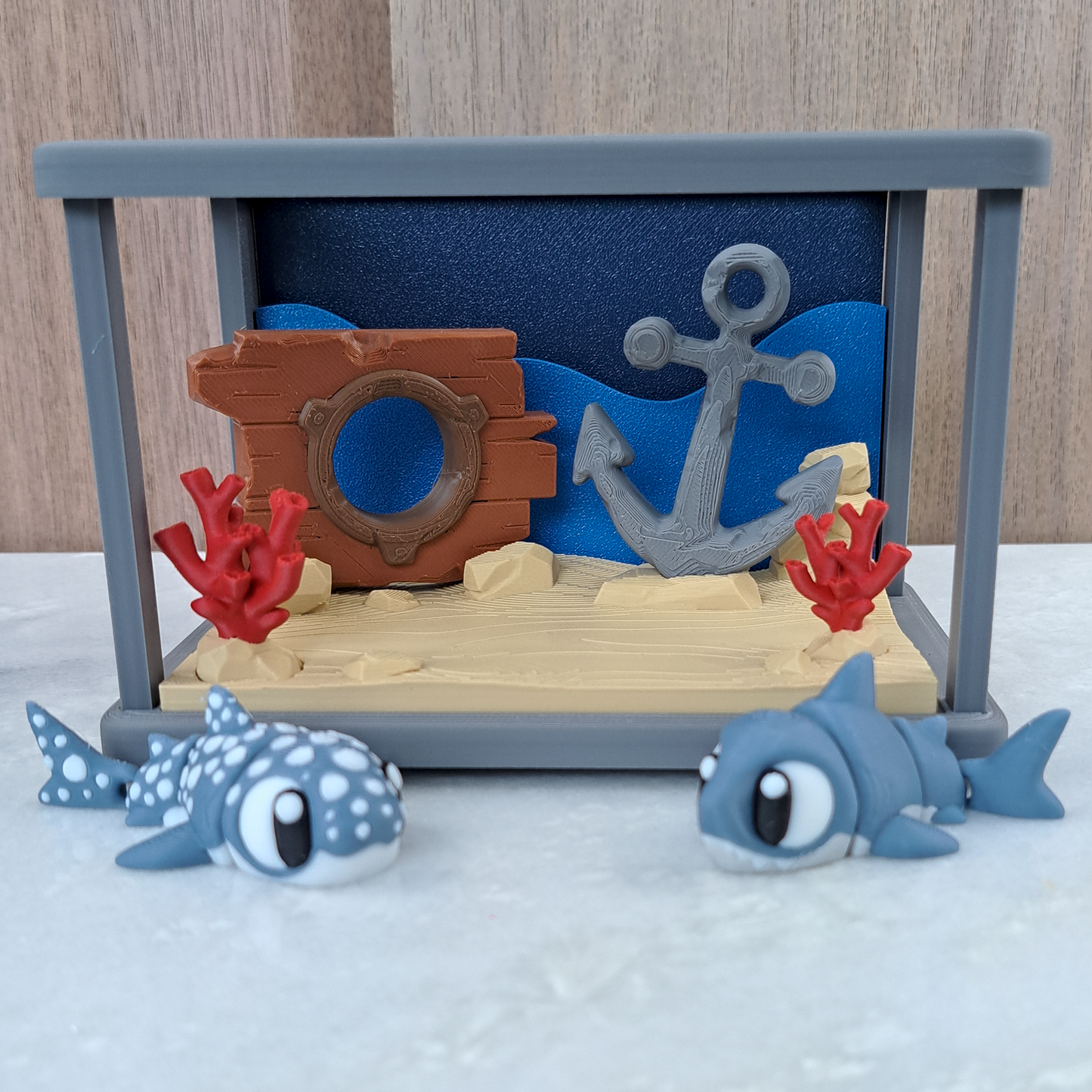 Aquarium de Requins miniature – Un Paysage Récifal à Collectionner