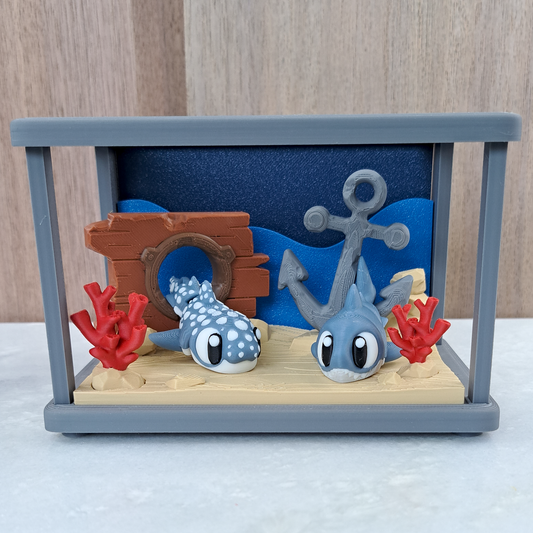 Aquarium de Requins miniature – Un Paysage Récifal à Collectionner