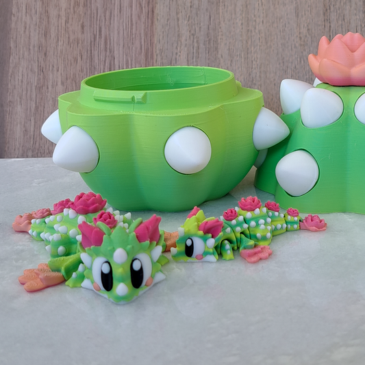 Œuf-Dragon Cactus – Un Univers Miniature à Collectionner !